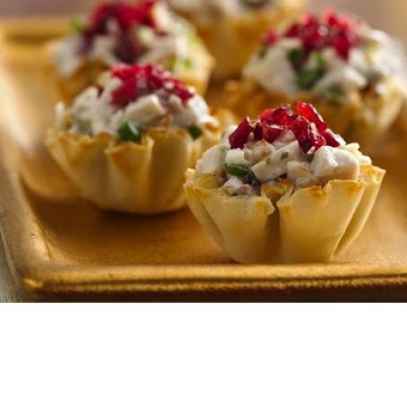 Cranberry Chicken Filo Cups