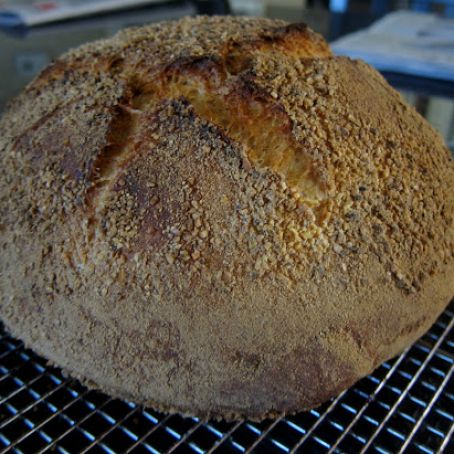 No-Knead Whole Wheat Bread Adapted from Jim Lahey’s My Bread:The Revolutionary No-Work, No-Knead Method