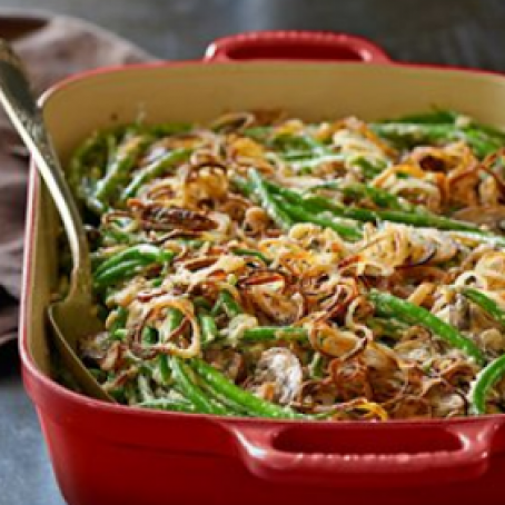 The Ultimate Green Bean Casserole with Crispy Fried Shallots