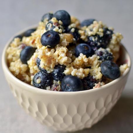 Breakfast Grain Salad with Blueberries, Hazelnuts & Lemon