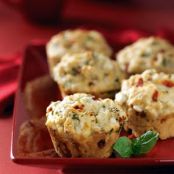 Basil, Feta & Roasted Pepper Muffins