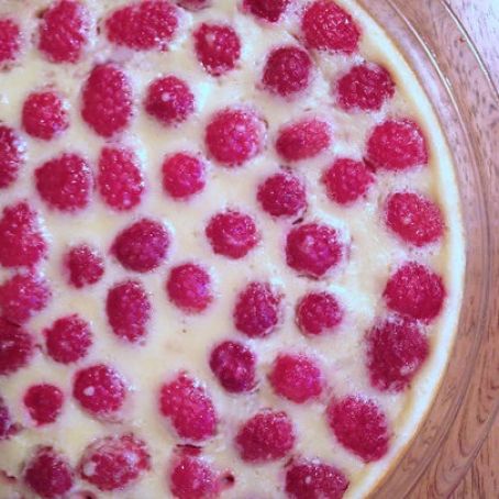 Crustless Raspberry Custard Pie
