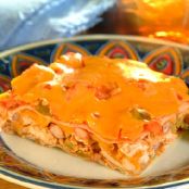 Layered Chicken Enchilada Casserole