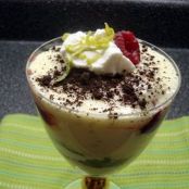 Lime and Raspberry Oreo Parfaits