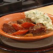 Autumn Beef Stew with Apple, Onion and Roasted Garlic