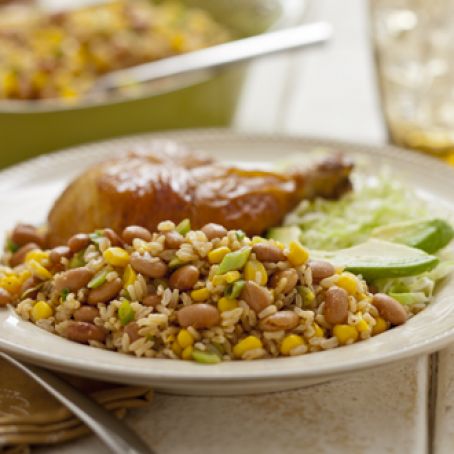 EASY SPANISH RICE & BEANS