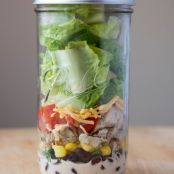 Chicken - BBQ-Ranch Chicken Mason Jar Salad