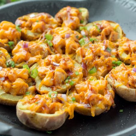 Grilled BBQ Chicken Potato Skins