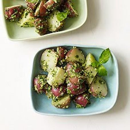 Warm New Potato Salad with Basil-Mint Pesto