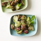 Warm New Potato Salad with Basil-Mint Pesto