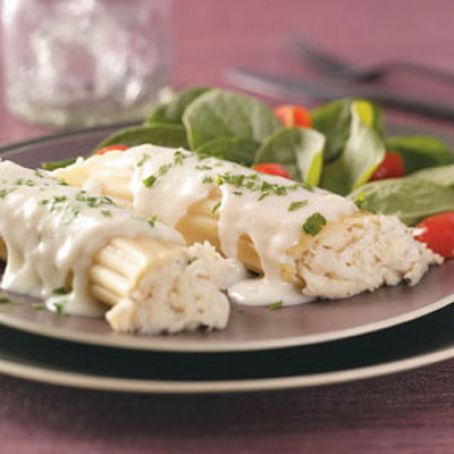 Crab-Stuffed Manicotti for 2