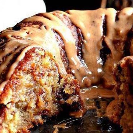 Brown Sugar Pound Cake with Caramel Drizzle