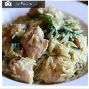 Garlic Chicken with Orzo Noodles