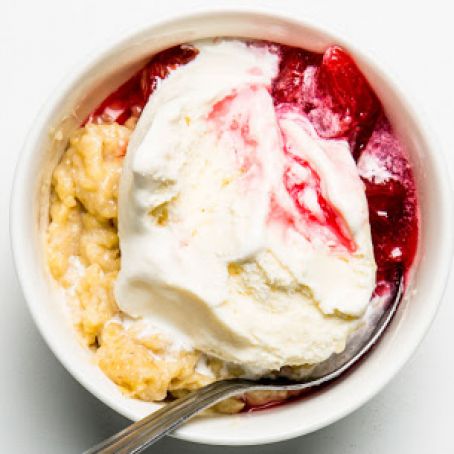 Polenta Budino with Plum Marmellata