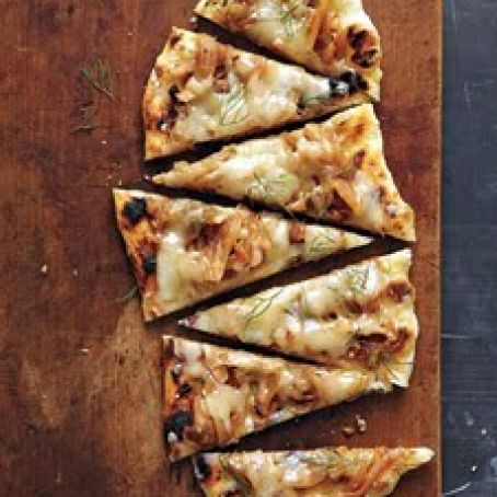 Fontina, Fennel, and Onion Pizza