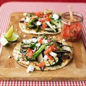 Grilled Vegetable Tostadas