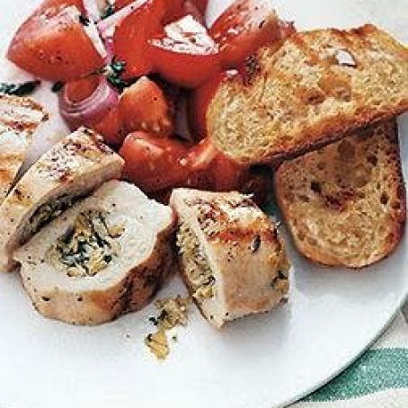 Stuffed Chicken Breasts With Tomato Salad