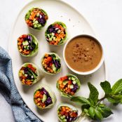 Rainbow Vegetable Spring Rolls - Vegan
