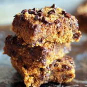 Healthy Pumpkin Chocolate Chip Oat Bars