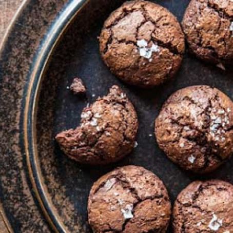 Salted Chocolate-Rye Cookies