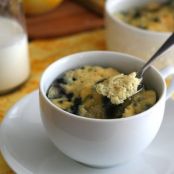 Keto Lemon Blueberry Mug Cake