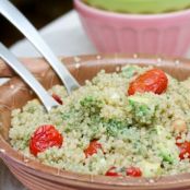 Quinoa with Roasted Tomatoes, Avocado, and Pesto