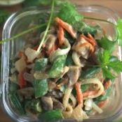 Creamy Almond Lime Sauce with Rice Noodles and Veggies