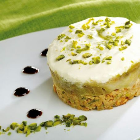 Yogurt Cake with Rhubarb and Pistachio