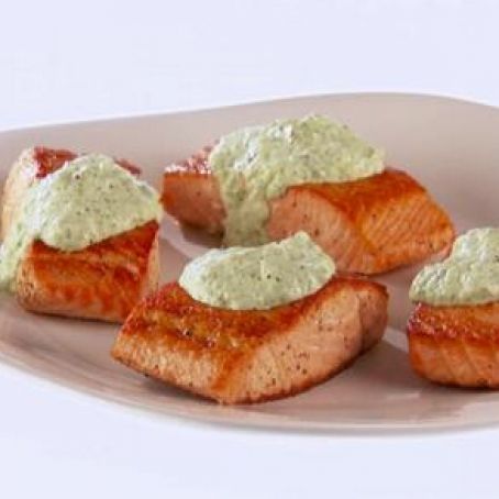 Pan-Fried Salmon & Green Goddess Tzatziki