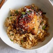 Garlic Parmesan Chicken with Cauliflower Mash