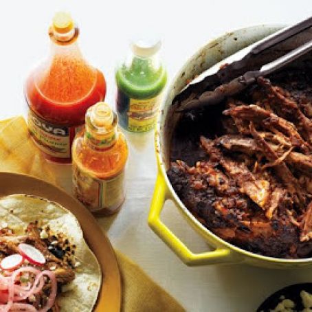 Chile Braised Pork Shoulder Tacos
