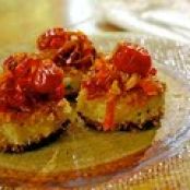 Brandade Cakes with Caramelized Peppers and Tomatoes