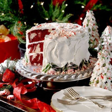 Red Velvet Peppermint Cake