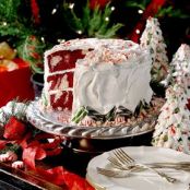 Red Velvet Peppermint Cake