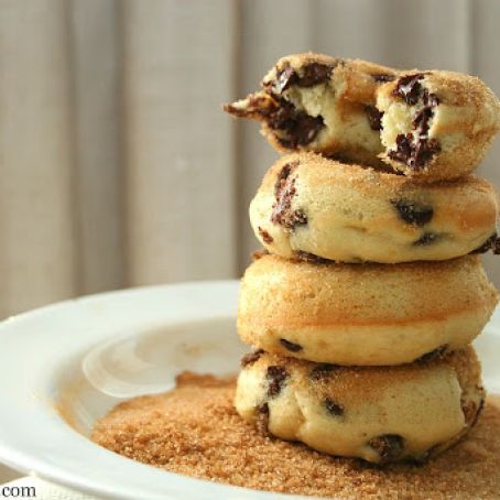 Chocolate Chip Banana Doughnuts