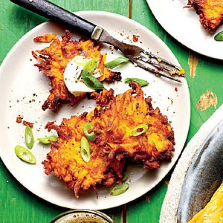 Crispy Sweet Potato-Green Onion Cakes