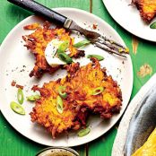 Crispy Sweet Potato-Green Onion Cakes