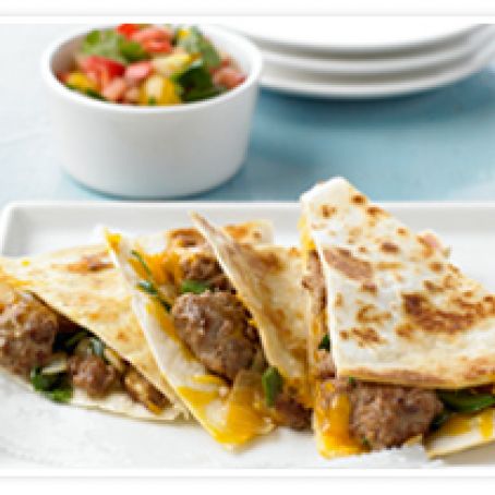 SPICY PORK QUESADILLAS