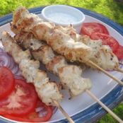 Chicken Souvlaki with Tzatziki Sauce