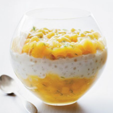 Coconut Tapioca Pudding with Mango and Lime