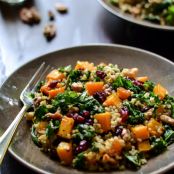 FREEKEH - Maple Roasted Butternut Squash Freekeh Salad with Kale