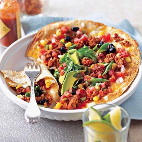 Chorizo-Topped Mexican Pizzas