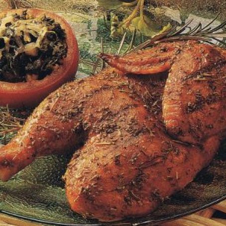 Grilled Herbed Cornish Hens