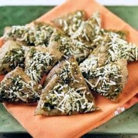 Parmesan Pesto Pita Wedges