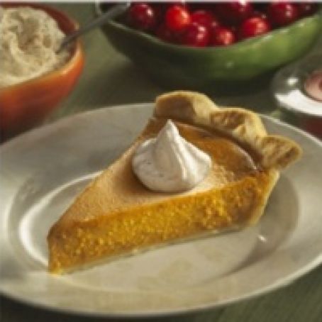 Classic Karo Pumpkin Pie with Cinnamon & Spice Whipped Cream