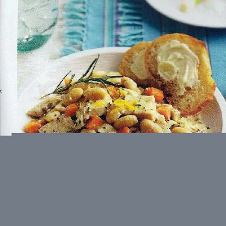 Turkey and Beans with Whole-Grain Mustard Sauce