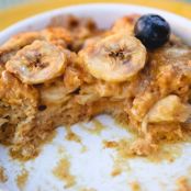 Peanut Butter Banana Breakfast Bread Pudding