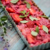 STRAWBERRY & RHUBARB TART
