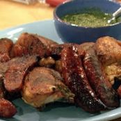 Spanish-Style Chicken with Crispy Chorizo and Chimichurri