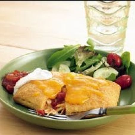 Chicken and Cheese Crescent Chimichangas